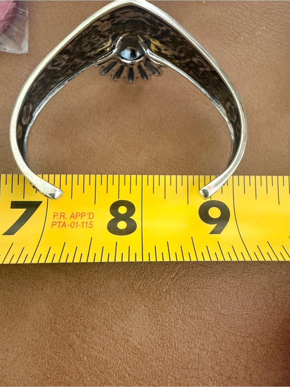 Navajo artist Fritz Casuse Sterling Silver Spirit Kachina Cuff Bracelet. - Picture 6 of 10